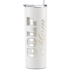 Golf Mom Laser Engraved on Stainless Steel Golf Tumbler