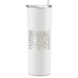 Gymnastics Strength and Focus Laser Engraved on Stainless Steel Gymnastics Tumbler