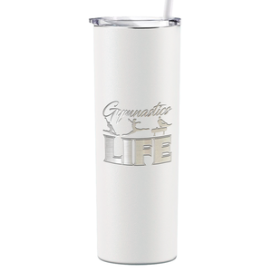 Gymnastics LIFE Silhouettes Laser Engraved on Stainless Steel Gymnastics Tumbler