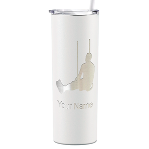 Personalized Male Gymnast Silhouette Laser Engraved on Stainless Steel Gymnastics Tumbler