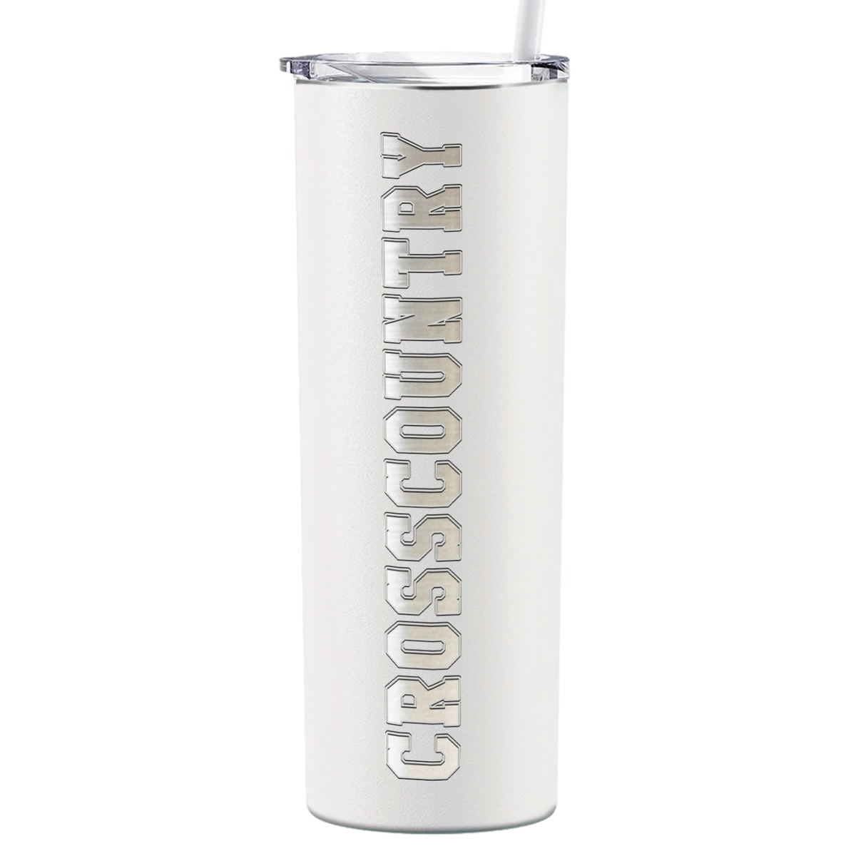Cross Country Laser Engraved on Stainless Steel Cross Country Tumbler