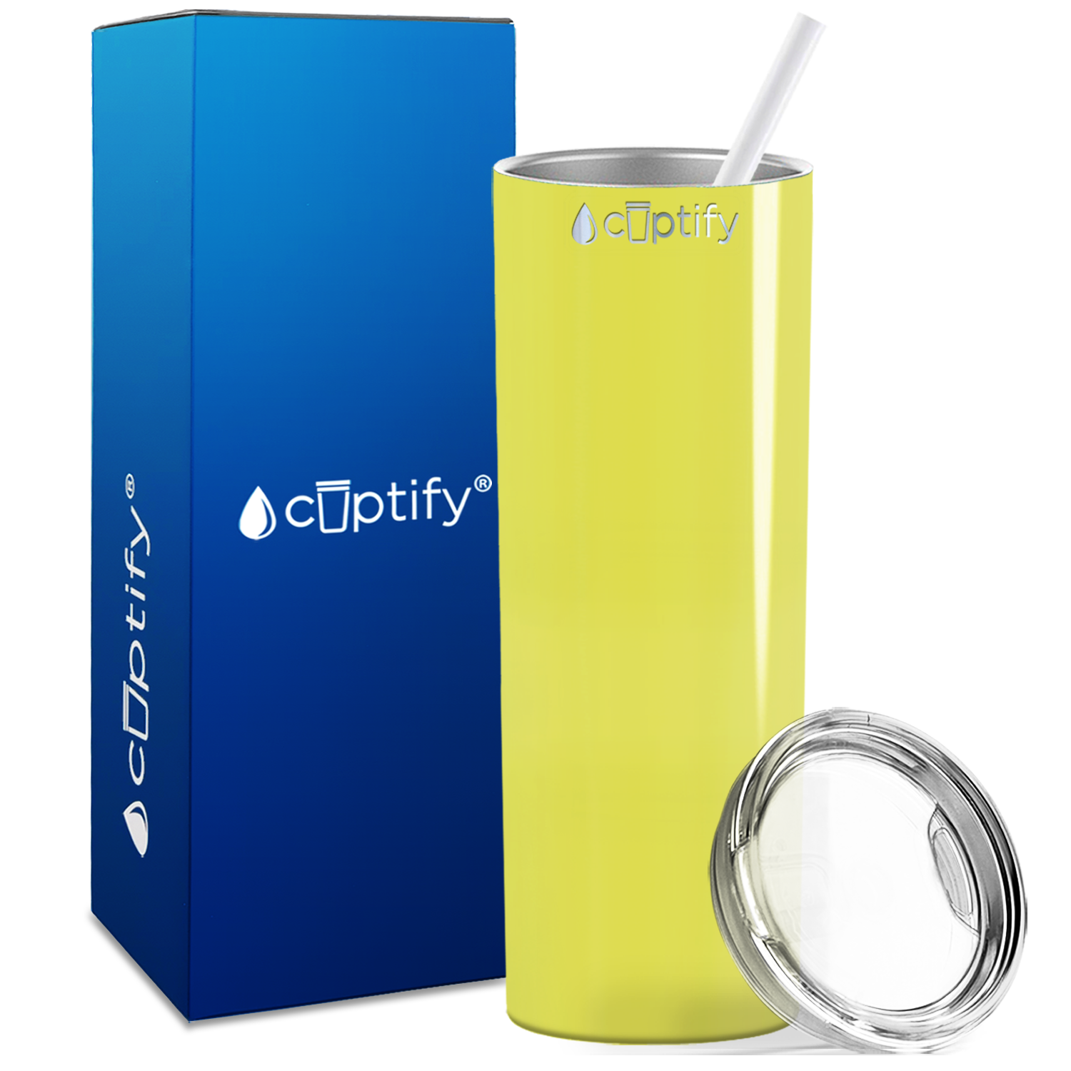 Yellow Gloss Tumbler 20oz Skinny Tumbler