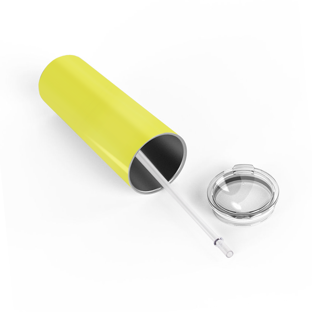 Personalized Engraved 20 oz Skinny 20oz Tumbler - Yellow Gloss