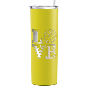 LOVE Volleyball Laser Engraved on Stainless Steel Volleyball Tumbler