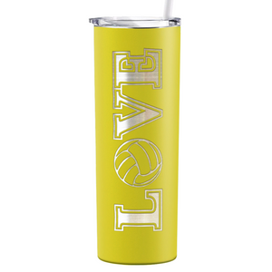 Love Volleyball Laser Engraved on Stainless Steel Volleyball Tumbler