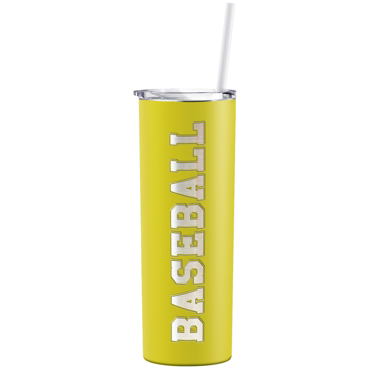 Baseball Laser Engraved on Stainless Steel Baseball Tumbler