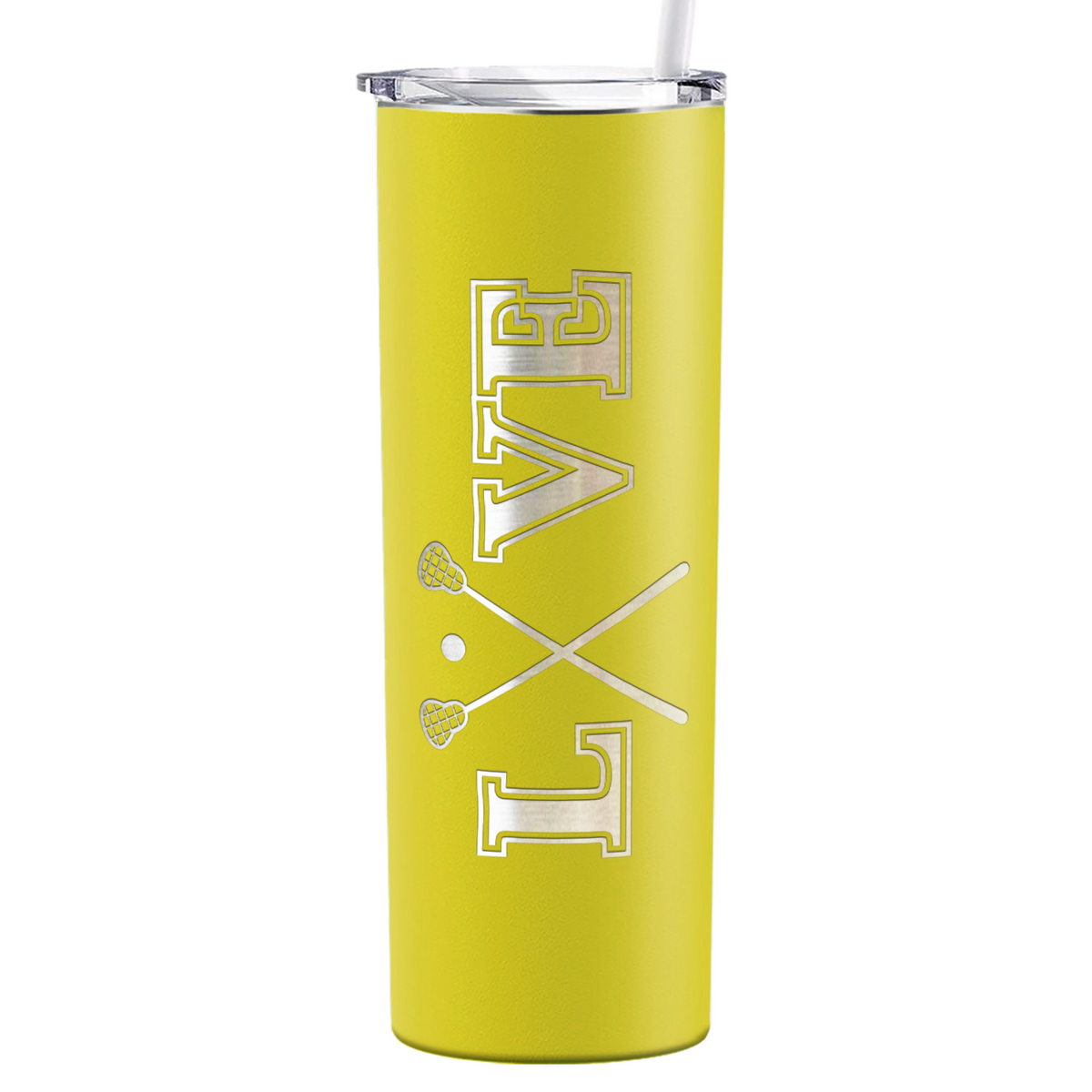 Lacrosse Love Laser Engraved on Stainless Steel Lacrosse Tumbler