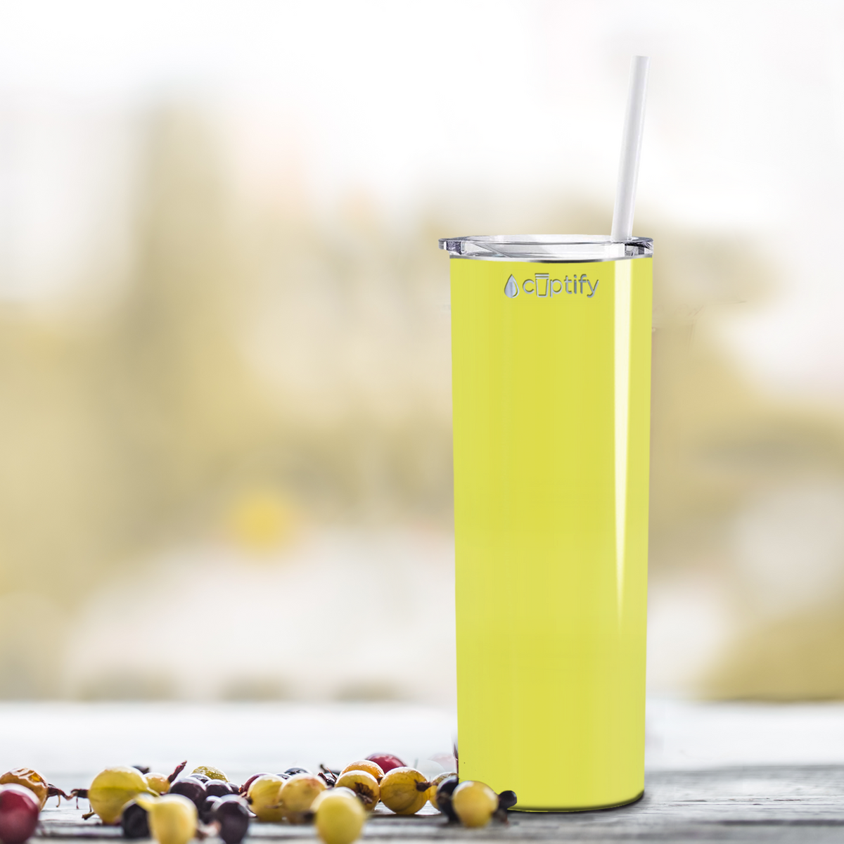 Yellow Gloss Tumbler 20oz Skinny Tumbler