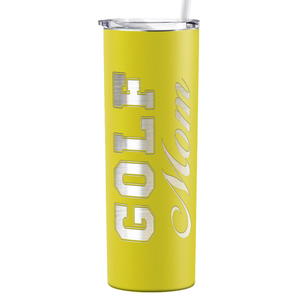 Golf Mom Laser Engraved on Stainless Steel Golf Tumbler