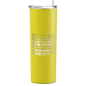 Gymnastics Strength and Focus Laser Engraved on Stainless Steel Gymnastics Tumbler