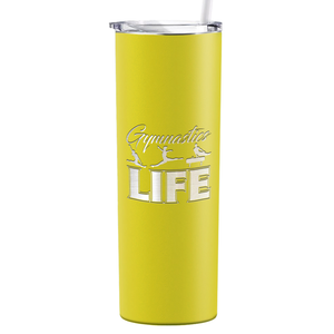 Gymnastics LIFE Silhouettes Laser Engraved on Stainless Steel Gymnastics Tumbler