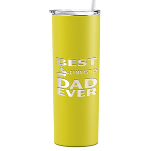 Best Gymnastics Dad Ever Laser Engraved on Stainless Steel Gymnastics Tumbler