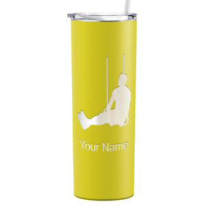 Personalized Male Gymnast Silhouette Laser Engraved on Stainless Steel Gymnastics Tumbler