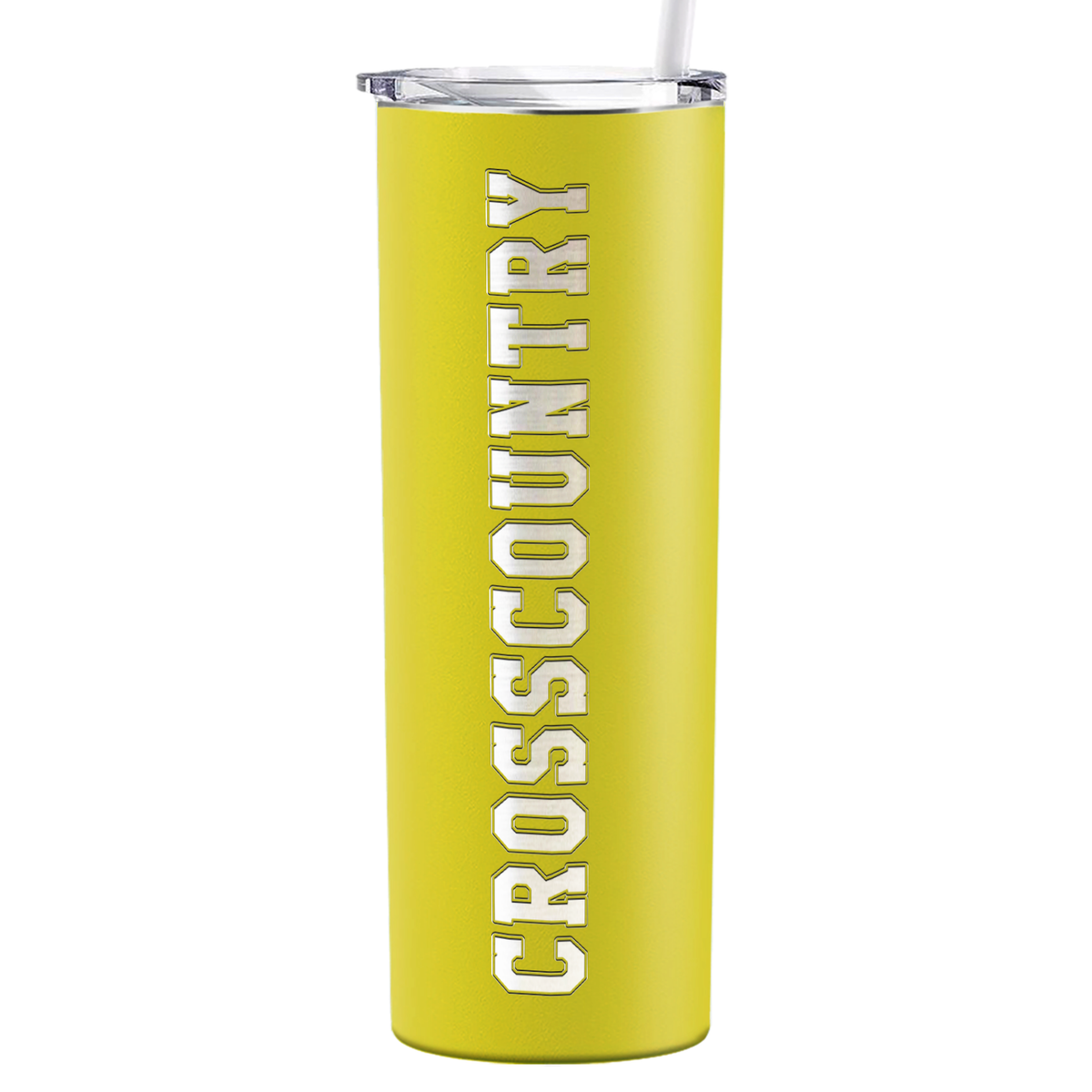 Cross Country Laser Engraved on Stainless Steel Cross Country Tumbler