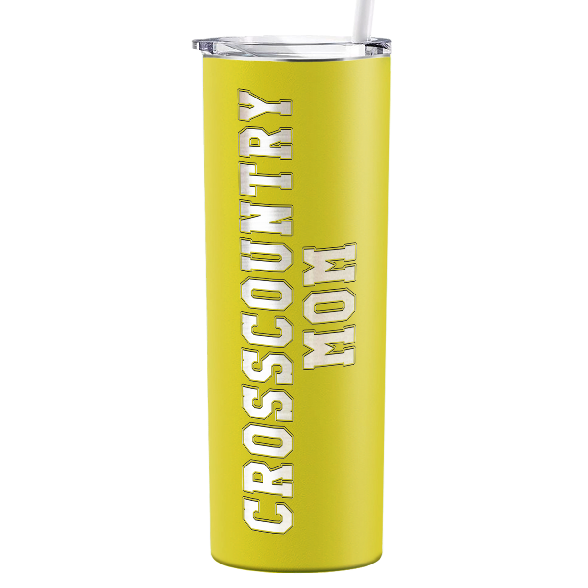 Cross Country Mom Laser Engraved on Stainless Steel Cross Country Tumbler