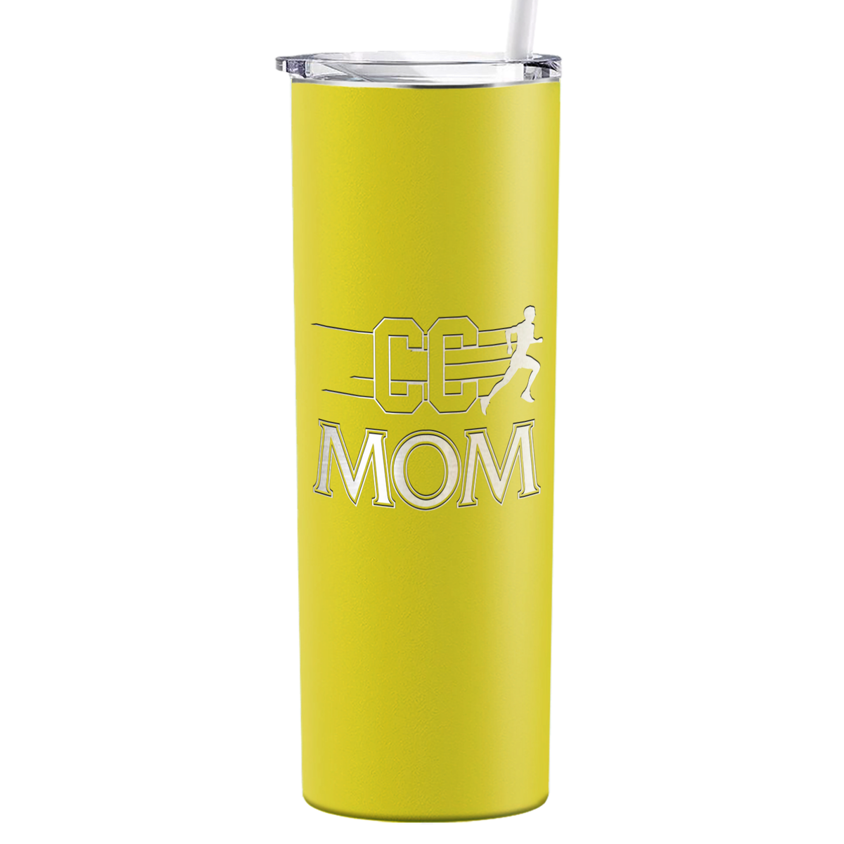 Cross Country Mom Laser Engraved on Stainless Steel Cross Country Tumbler