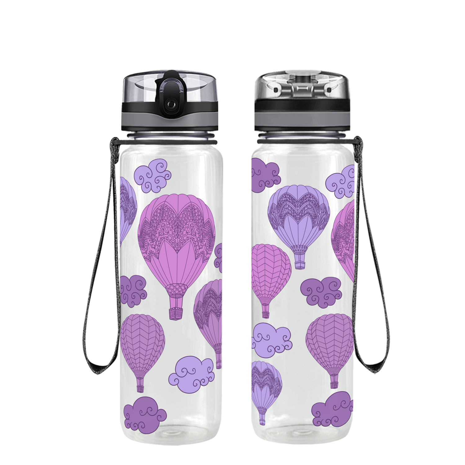 Dogs on 20 oz Motivational Tracking Water Bottle