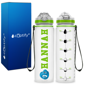 Personalized Wall Climbing on 20 oz Motivational Tracking Water Bottle