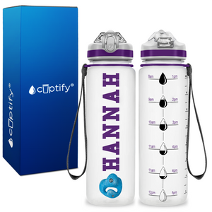Personalized Wall Climbing on 20 oz Motivational Tracking Water Bottle