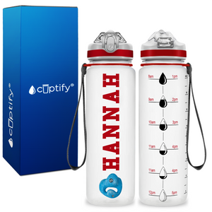 Personalized Wall Climbing on 20 oz Motivational Tracking Water Bottle