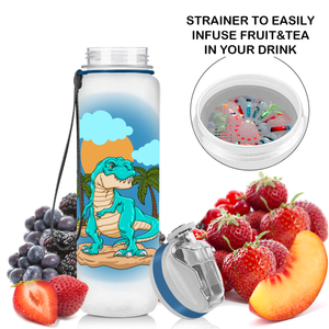 Blue T-Rex Dinosaur Kids Bottle