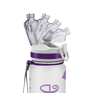 Purple Hot Air Balloon Personalized Kids Bottle with Straw 20oz Tritan™ Water Bottle