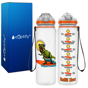 Dinosaur Sunglasses Personalized Kids Bottle