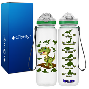 Green Dinosaurs Personalized Kids Bottle