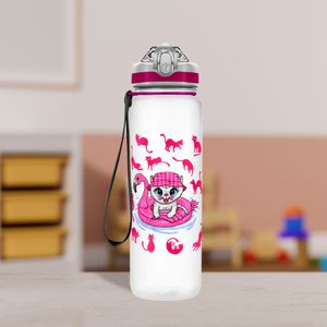 Personalized stainless steel waterbottle with straw, kids water