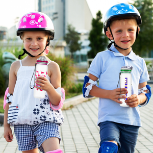 Cute Pink Cat Swim Personalized Kids Bottle with Straw 20oz Tritan™ Water Bottle