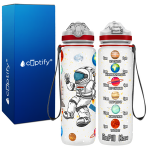 Astronaut on the Space Personalized Kids Bottle