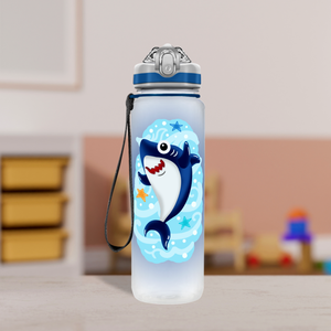 Cute Shark Personalized Kids Bottle with Straw 20oz Tritan™ Water Bottle
