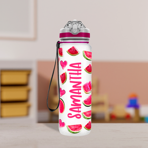Watermelons Personalized Kids Bottle with Straw 20oz Tritan™ Water Bottle