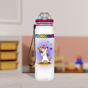 Unicorn I'm Magical Personalized Kids Bottle with Straw 20oz Tritan™ Water Bottle