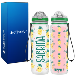 Cute Pineapples Personalized Kids Bottle