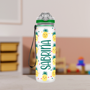 Cute Pineapples Personalized Kids Bottle with Straw 20oz Tritan™ Water Bottle