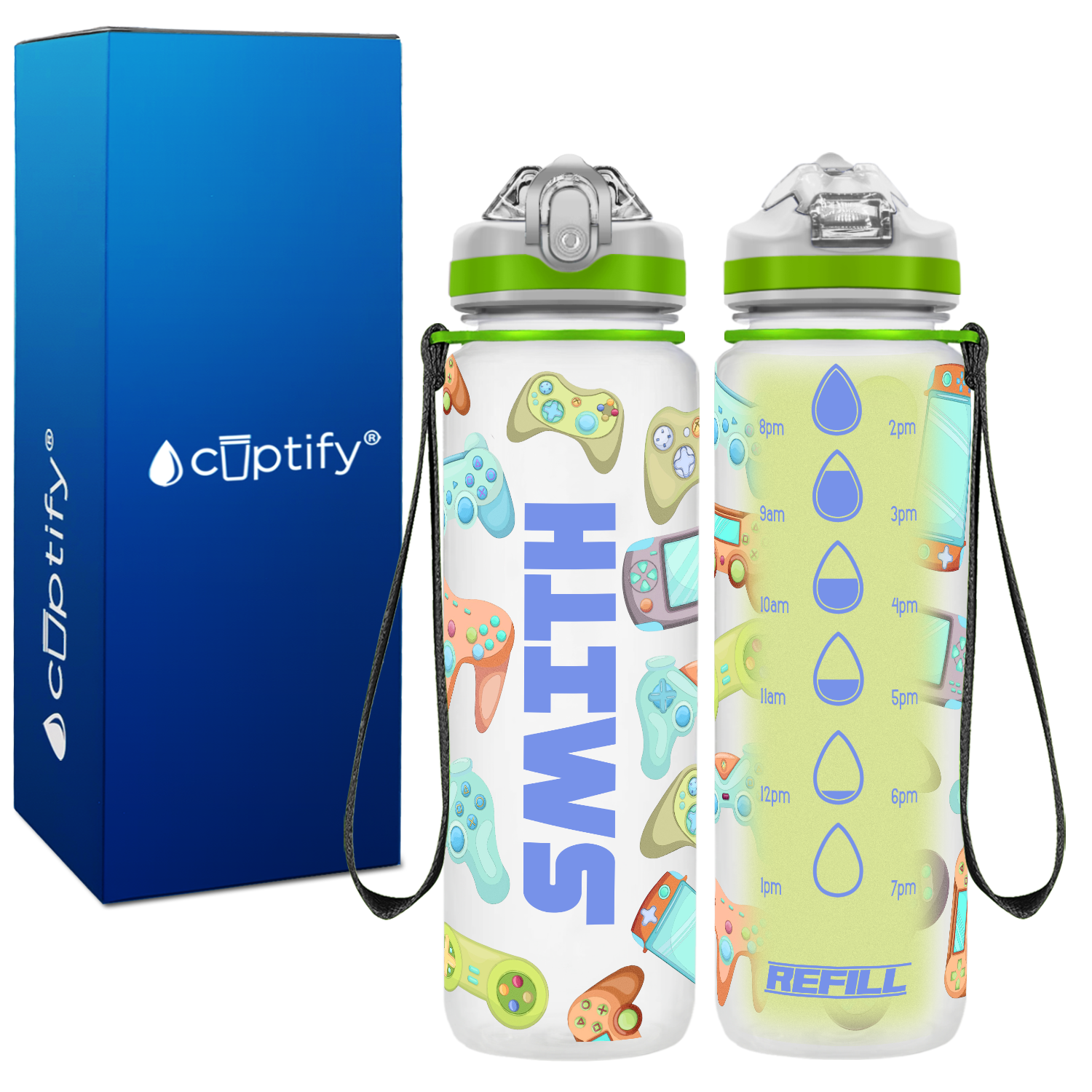 Game Controllers Personalized Kids Bottle