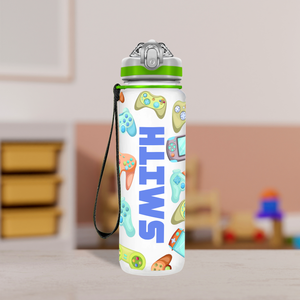 Game Controllers Personalized Kids Bottle with Straw 20oz Tritan™ Water Bottle