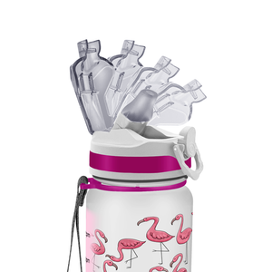 Pink Flamingos Personalized Kids Bottle with Straw 20oz Tritan™ Water Bottle