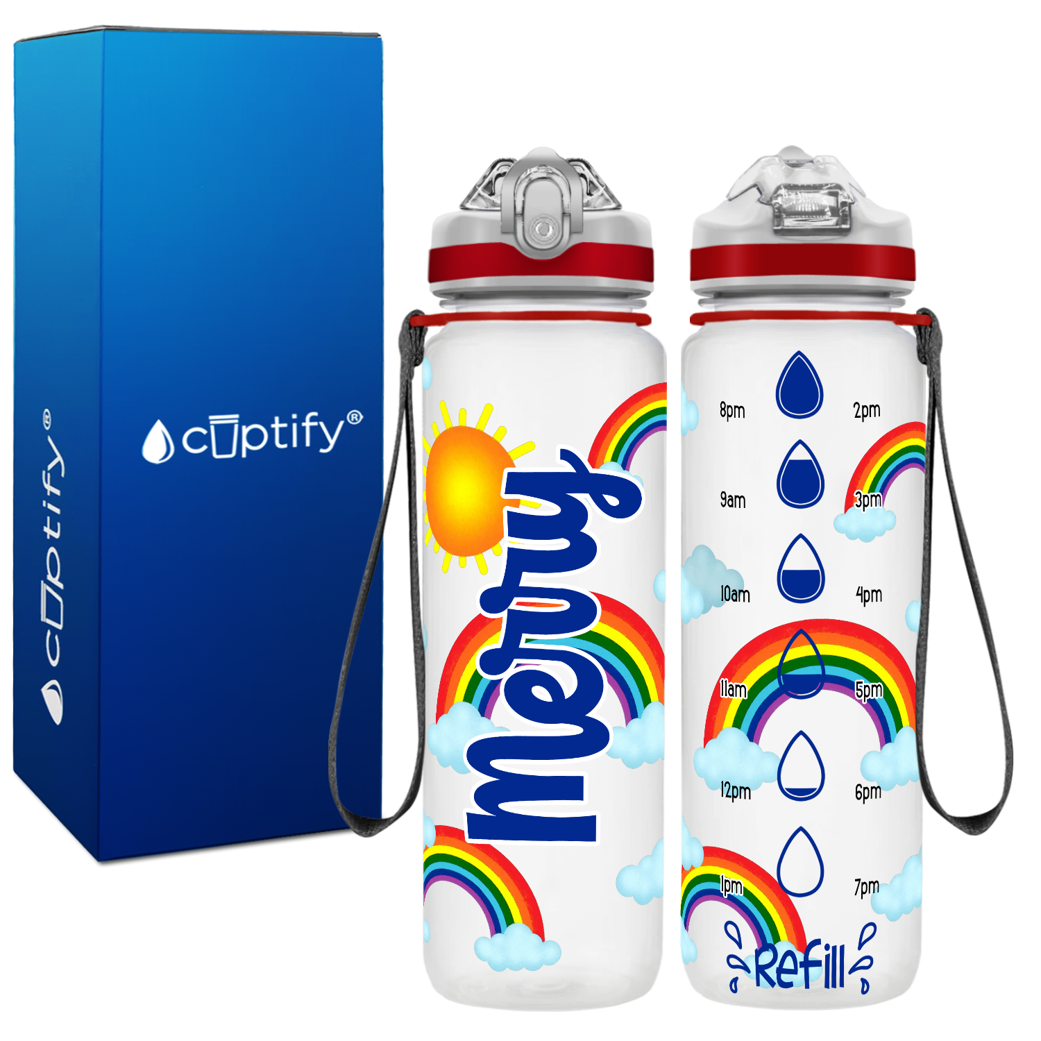 Rainbow Sunshine Personalized Kids Bottle