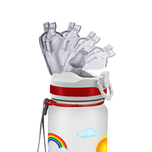 Rainbow Sunshine Personalized Kids Bottle with Straw 20oz Tritan™ Water Bottle