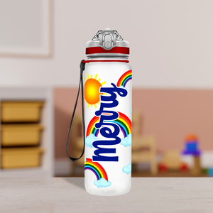 Rainbow Sunshine Personalized Kids Bottle with Straw 20oz Tritan™ Water Bottle