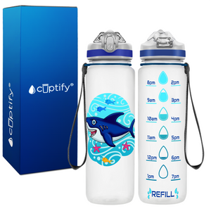 Happy Shark Personalized Kids Bottle