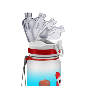 Red Rocket Space Ship Personalized Kids Bottle with Straw 20oz Tritan™ Water Bottle