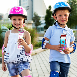 Red Rocket Space Ship Personalized Kids Bottle with Straw 20oz Tritan™ Water Bottle