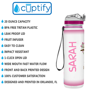 Sloth Stop Slacking Personalized Kids Bottle with Straw 20oz Tritan™ Water Bottle