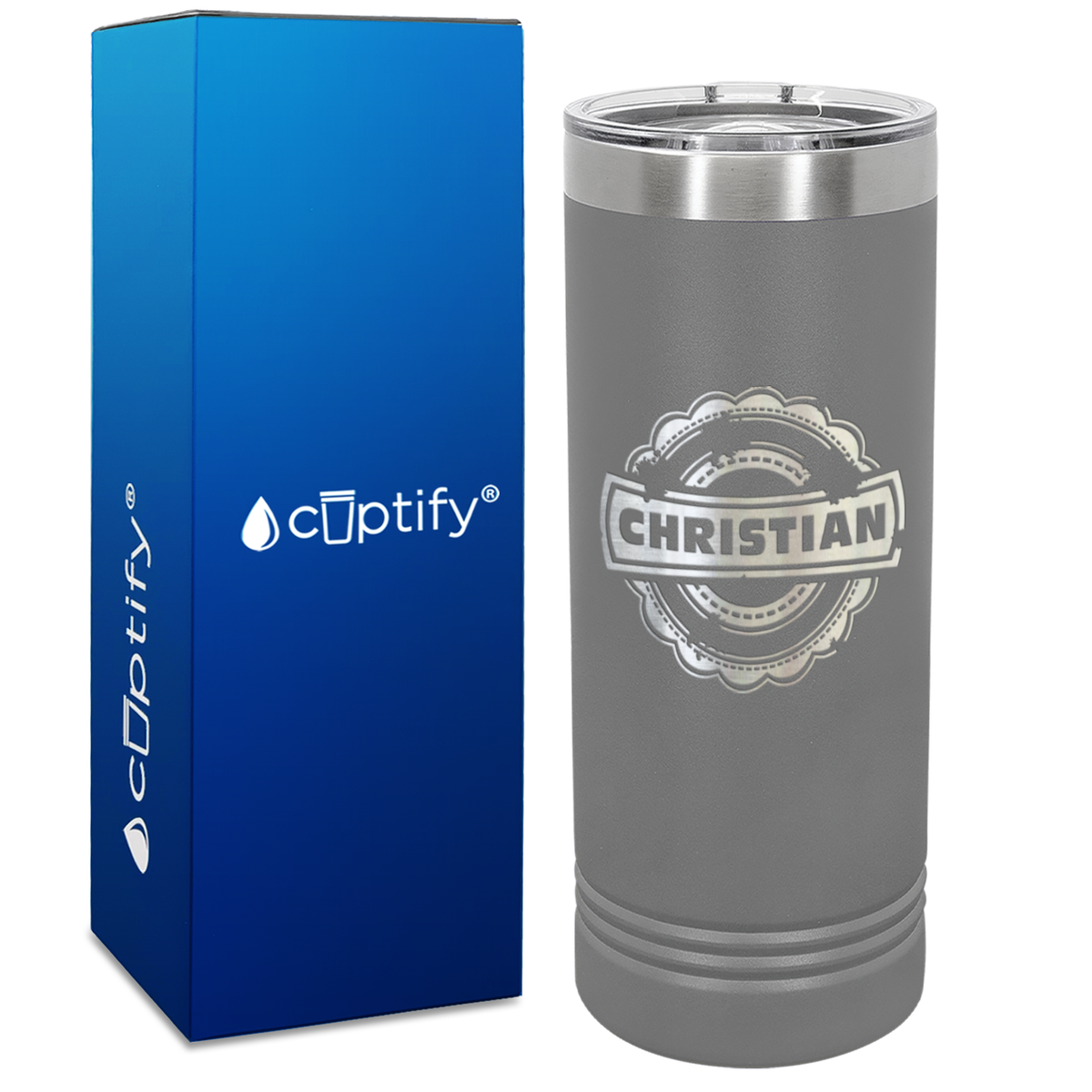 Personalized Asperous Engraved on 22oz Skinny Tumbler