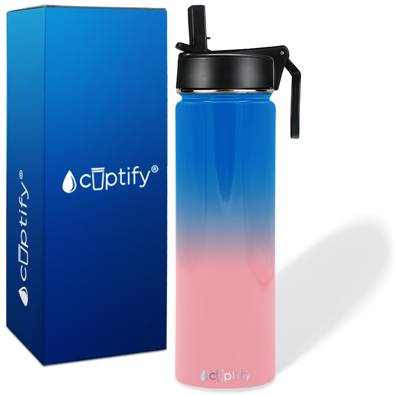Bubble Gum Ombre 24oz Wide Mouth Water Bottle