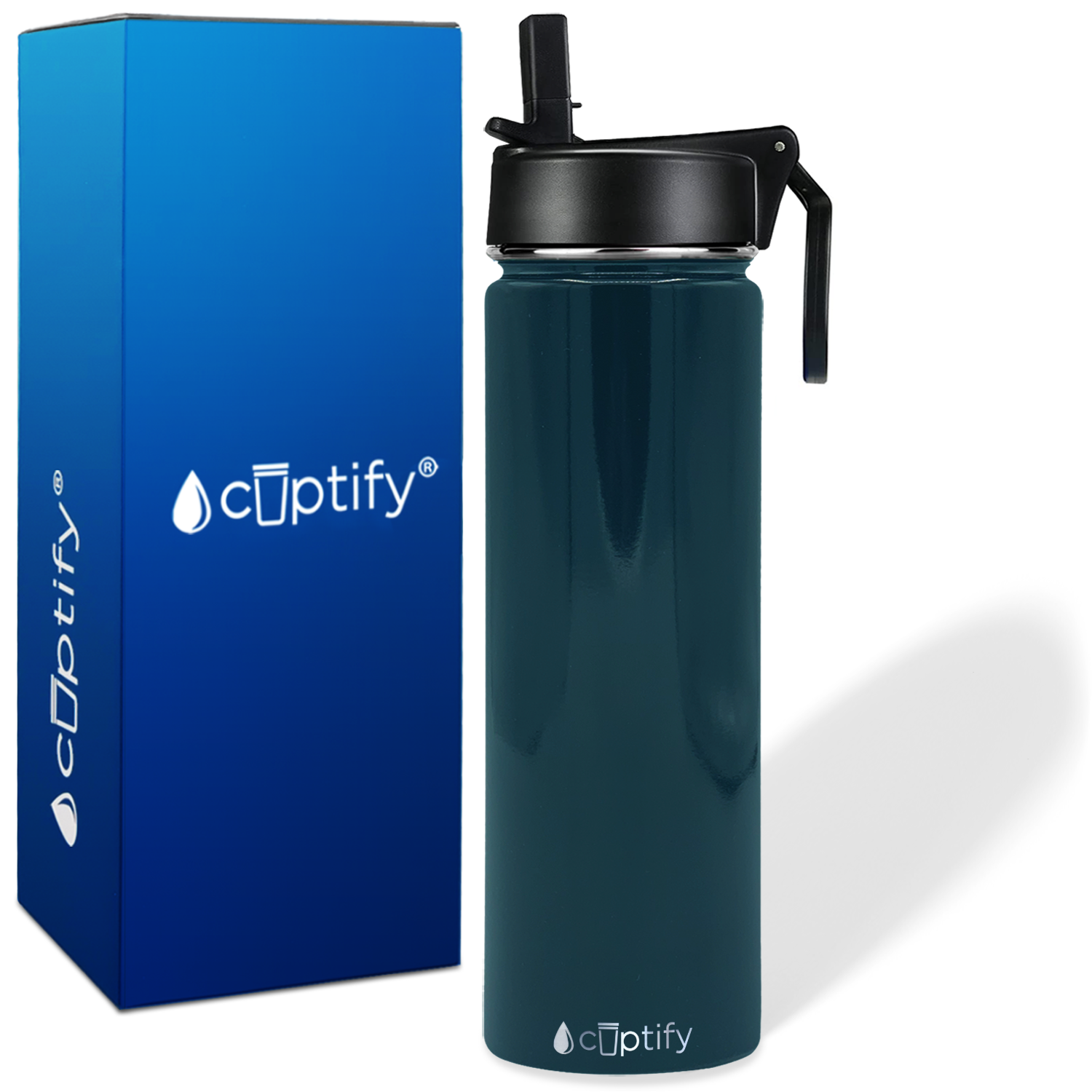 Blue Sea Gloss 24oz Wide Mouth Water Bottle
