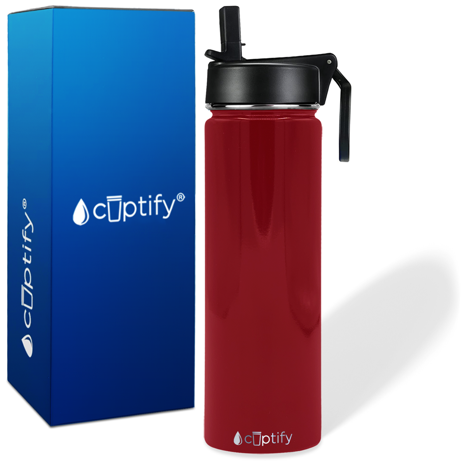 Blood Red Gloss 24oz Wide Mouth Water Bottle